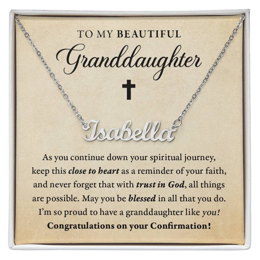 Religious - Confirmation - Blessed in all you do - My Granddaughter - Name