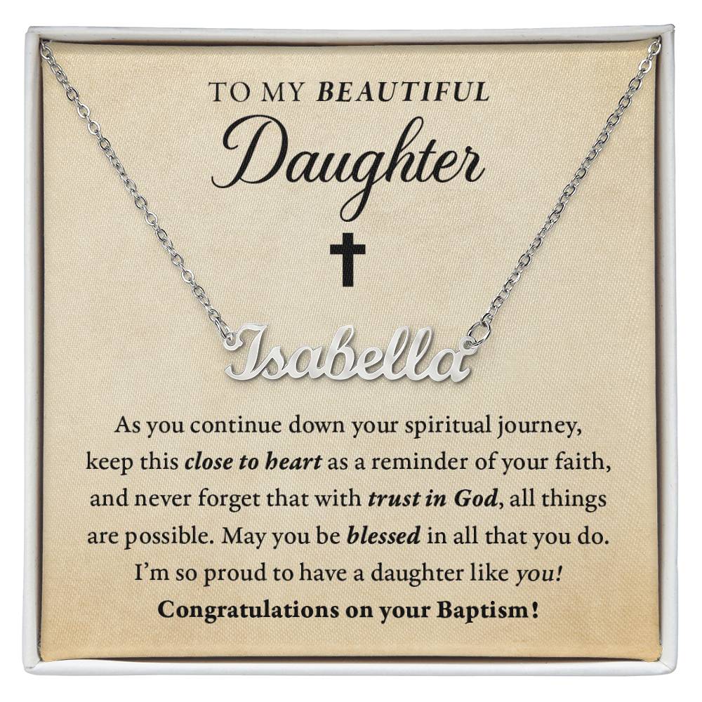 Religious - Baptism - Blessed in all you do - My daughter - Name