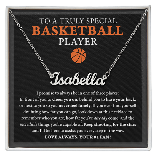 3 places Doubting - Name Necklace - Basketball