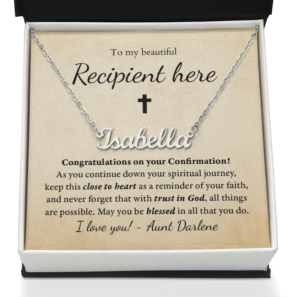 Religious - Confirmation - Custom catch all - Blessed in all you do - Name