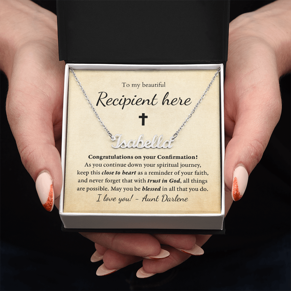 Religious - Confirmation - Custom catch all - Blessed in all you do - Name