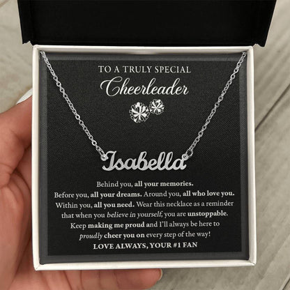 Behind you - Name Necklace - Cheerleader