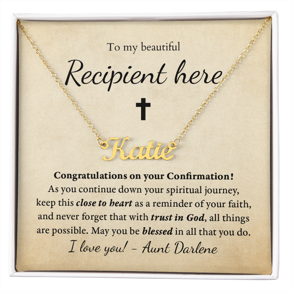 Religious - Confirmation - Custom catch all - Blessed in all you do - Name
