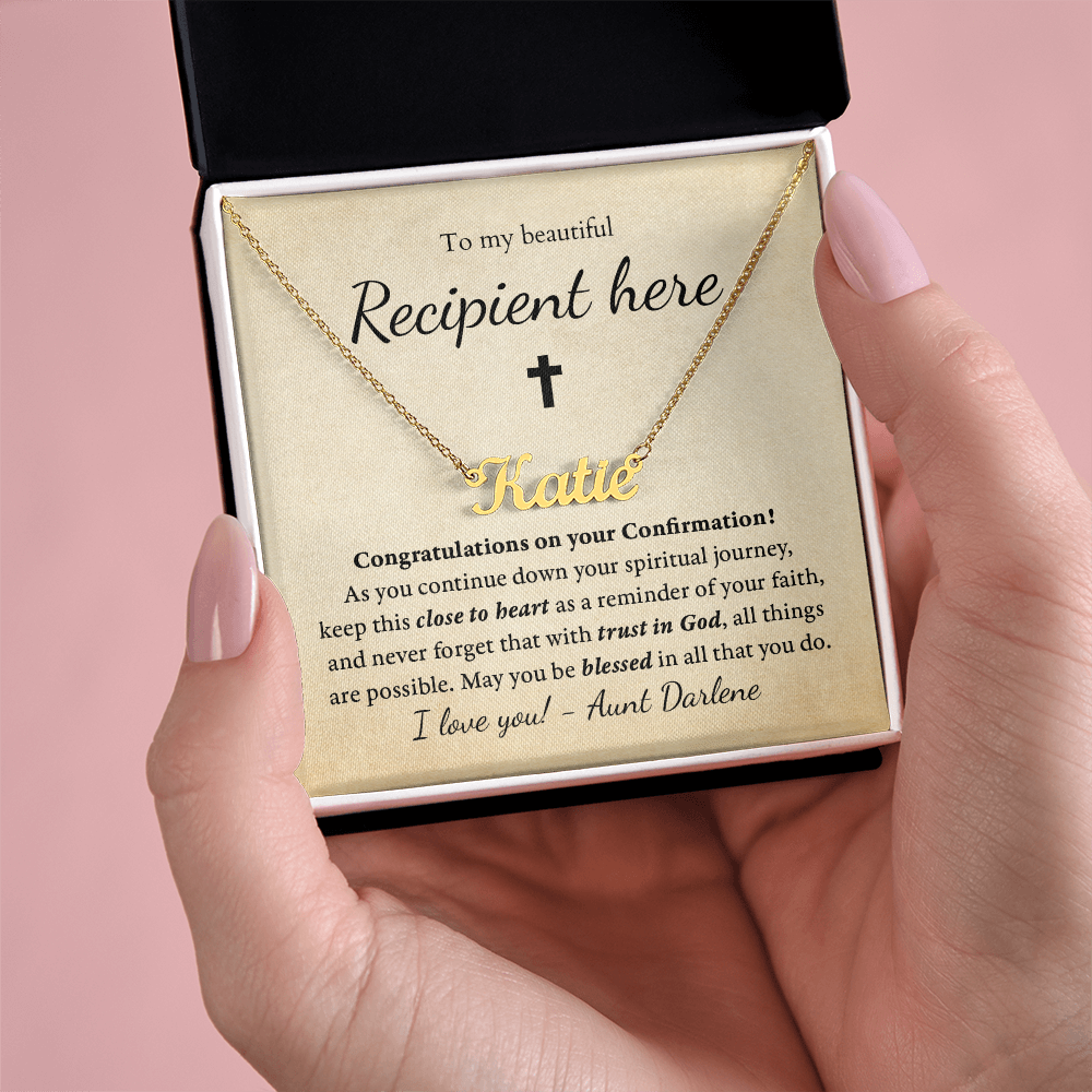 Religious - Confirmation - Custom catch all - Blessed in all you do - Name