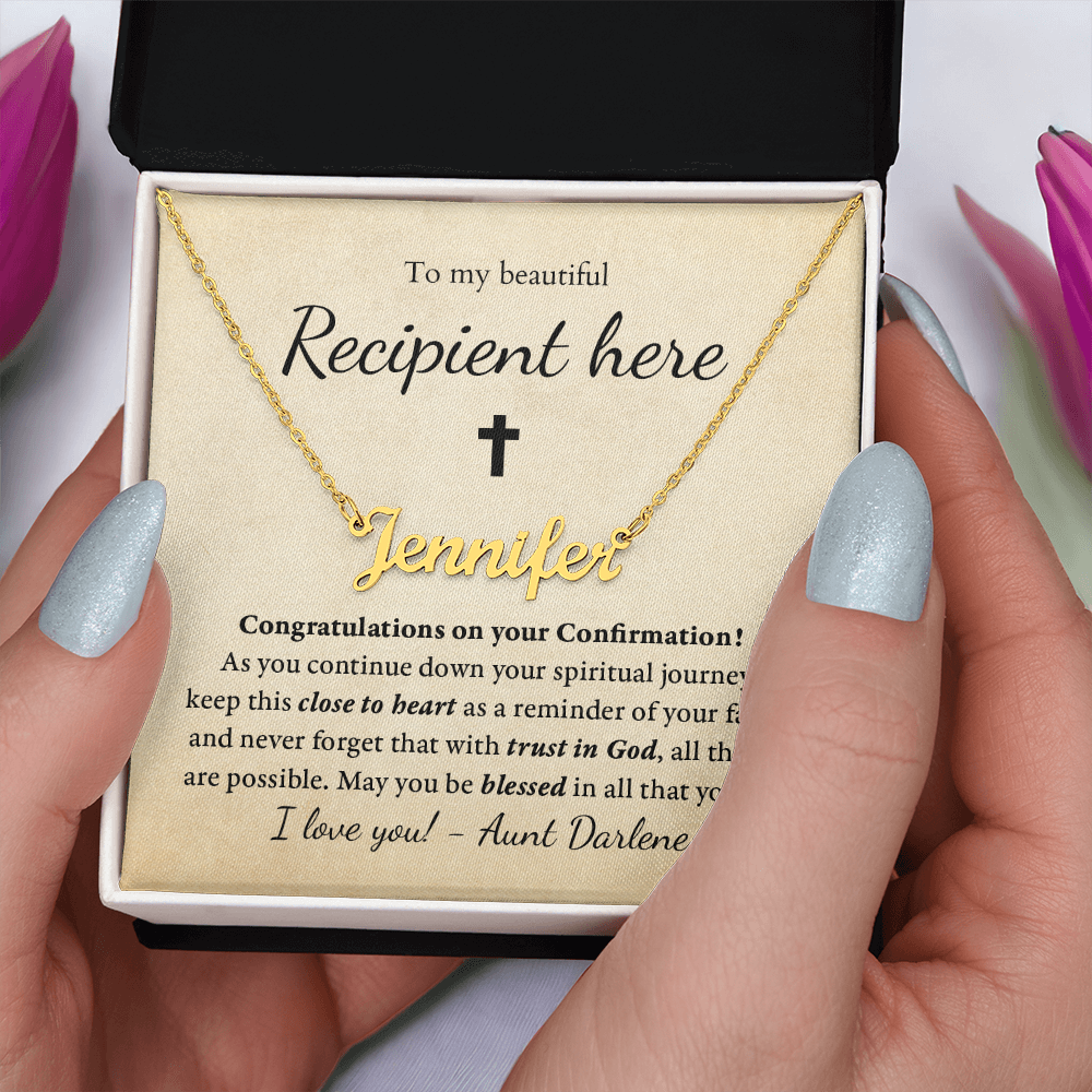 Religious - Confirmation - Custom catch all - Blessed in all you do - Name