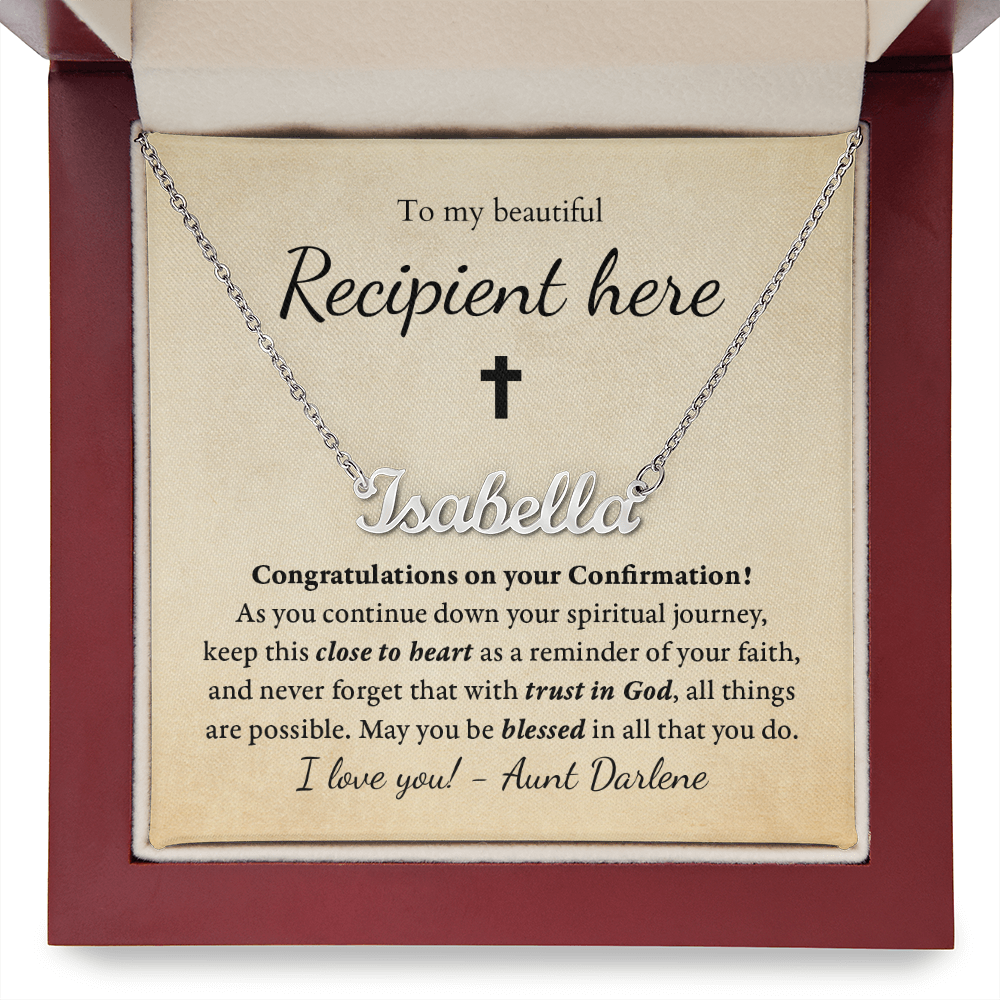 Religious - Confirmation - Custom catch all - Blessed in all you do - Name