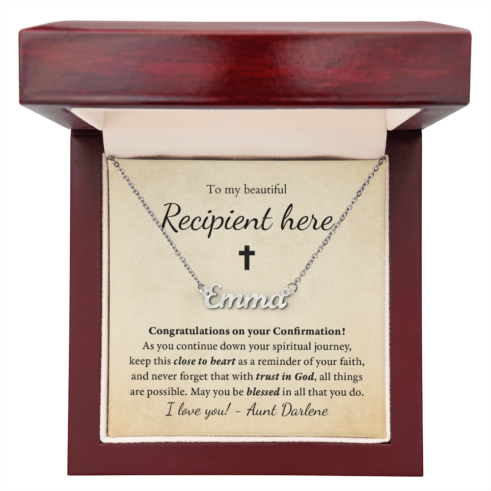 Religious - Confirmation - Custom catch all - Blessed in all you do - Name