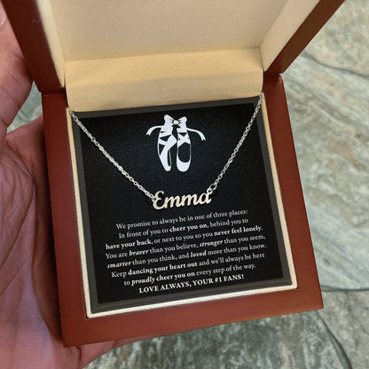 3 places (Plural( - Name Necklace - Dance