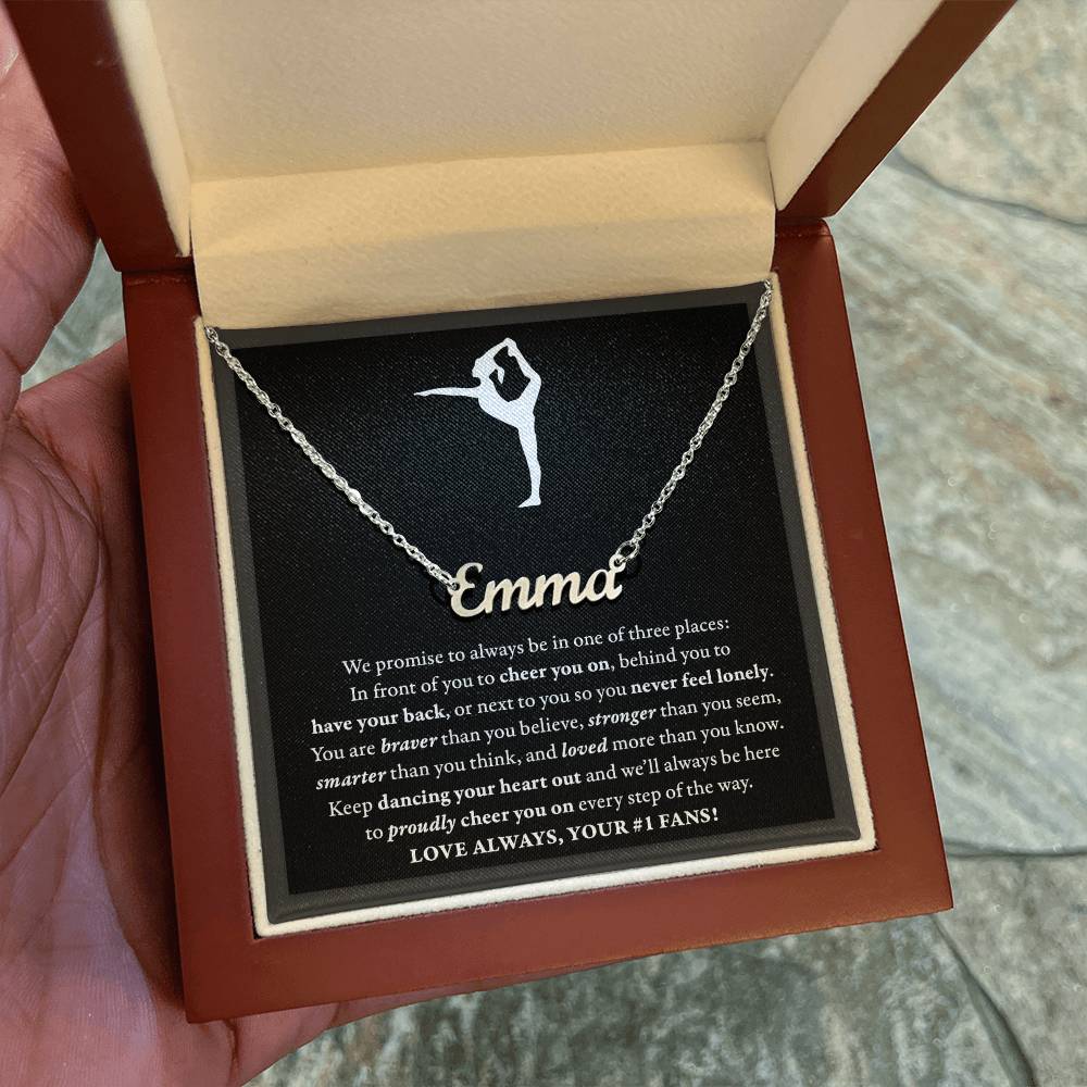 3 places (Plural) - Name Necklace - Gymnastics Dance