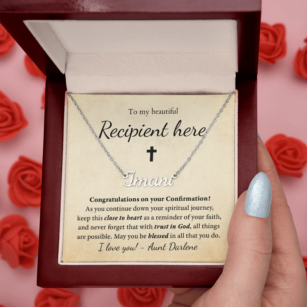 Religious - Confirmation - Custom catch all - Blessed in all you do - Name