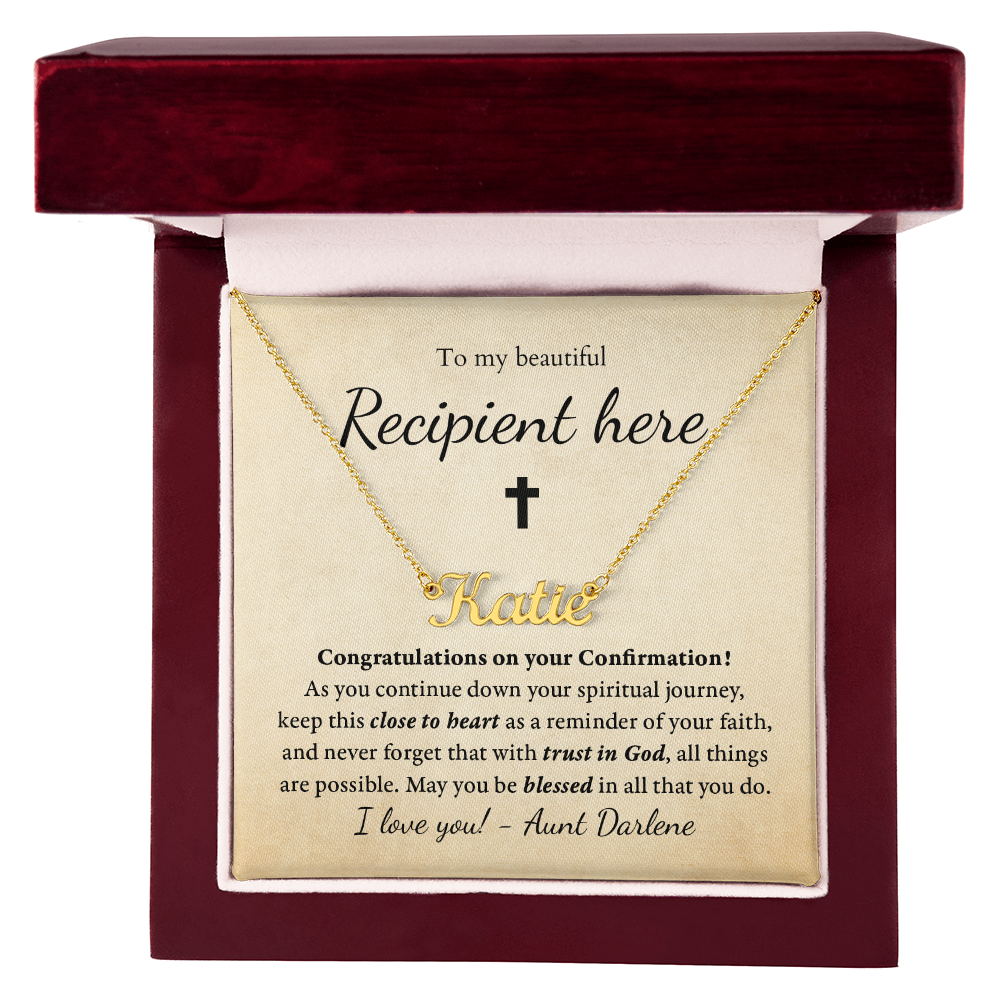 Religious - Confirmation - Custom catch all - Blessed in all you do - Name