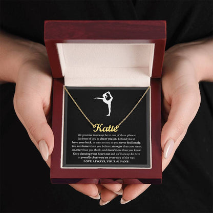 3 places (Plural) - Name Necklace - Gymnastics Dance