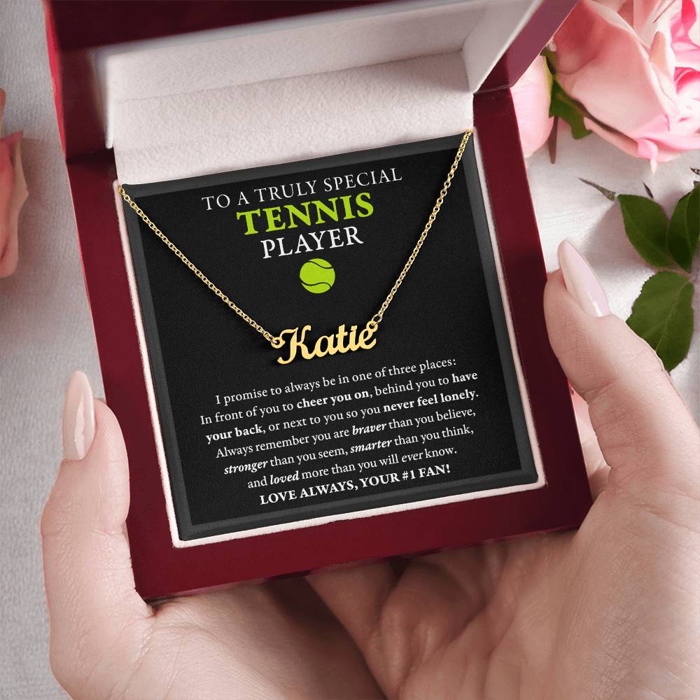 3 places - Name Necklace - Tennis