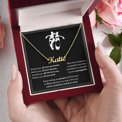 Behind you - Name Necklace - Dance Ballet