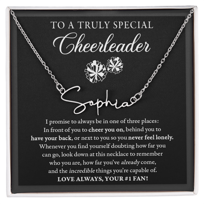 Doubting - Signed Name Necklace - Cheerleader