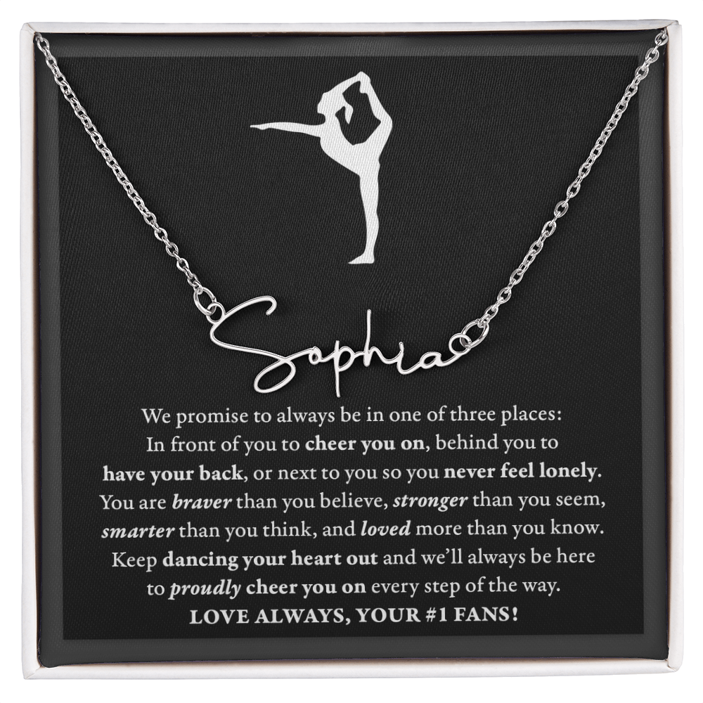 Gymnast Dance B - 3 places Braver Plural - Name Necklace
