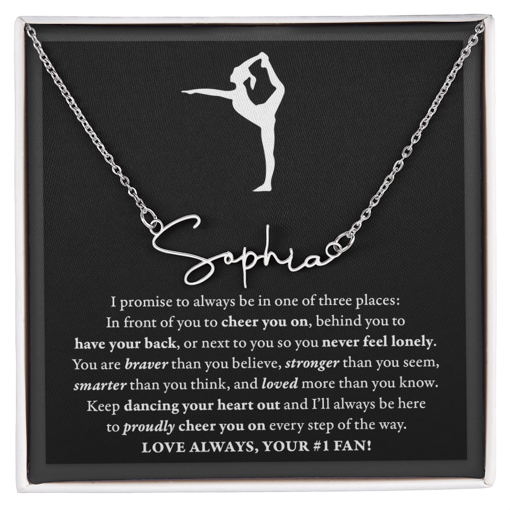 Gymnast Dance B - 3 places Braver - Name Necklace