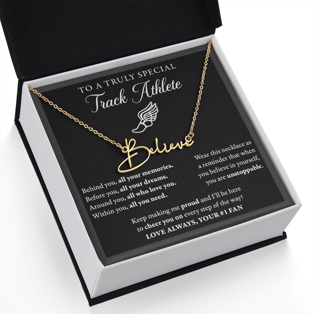 Behind Unstoppable - Signed Name Necklace - Track