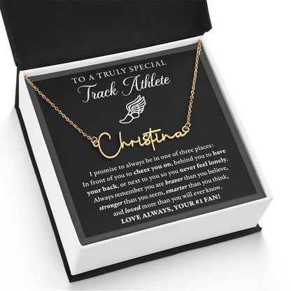 3 places Braver - Signed Name Necklace - Track