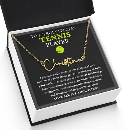 3 places Braver - Signed Name Necklace - Tennis