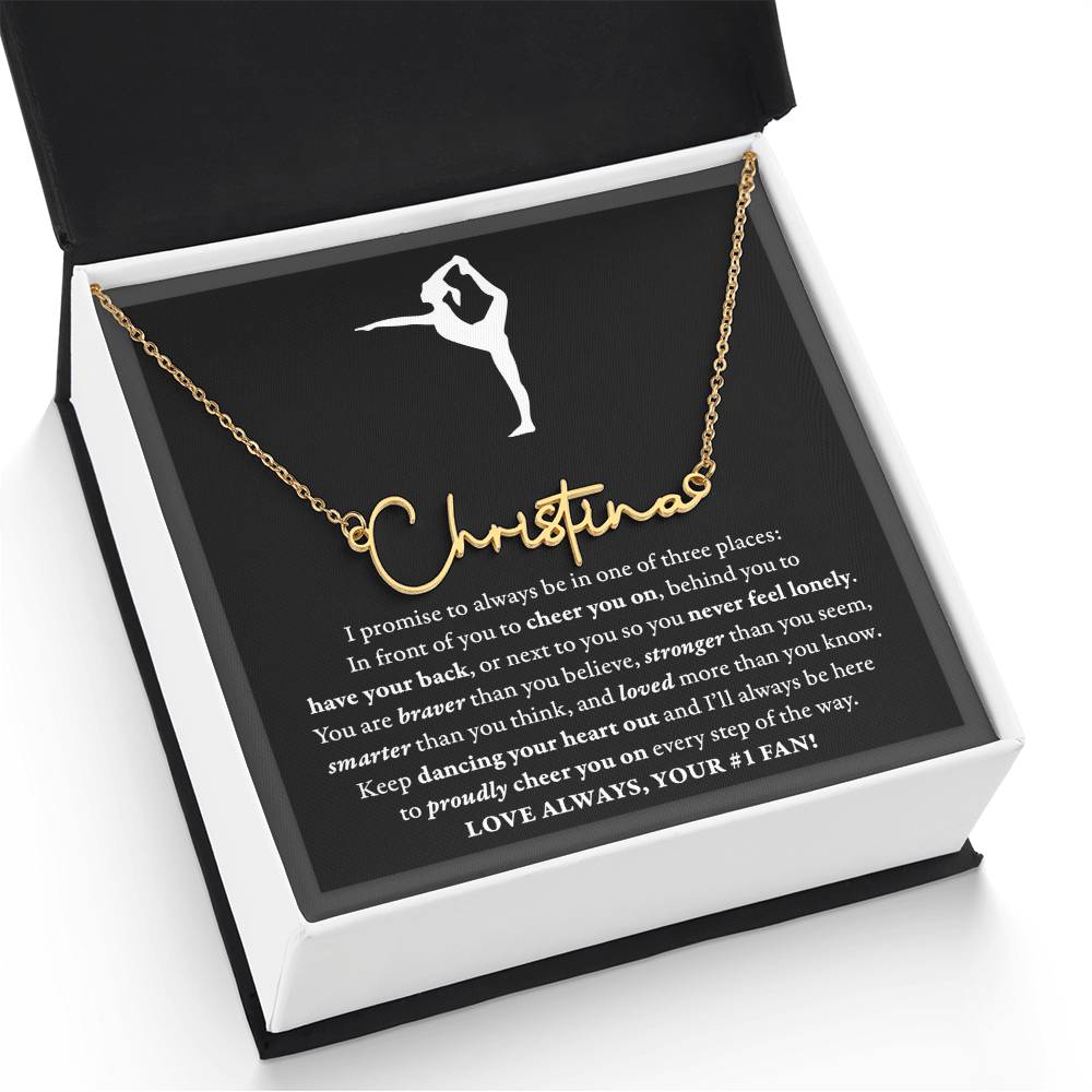 Gymnast Dance B - 3 places Braver - Name Necklace