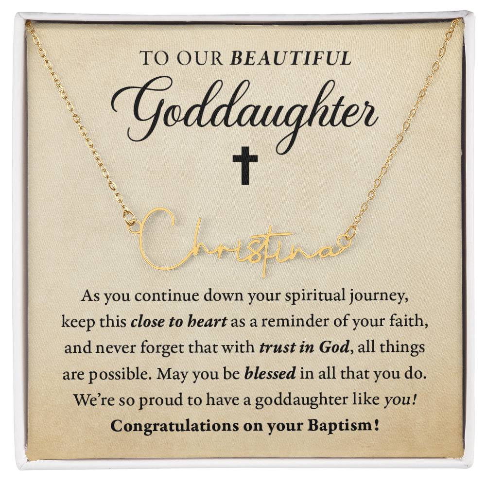 Religious - Baptism - Blessed in all you do - Our Goddaughter - SignedName