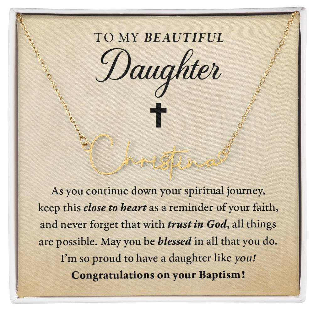 Religious - Baptism - Blessed in all you do - My daughter - SignedName