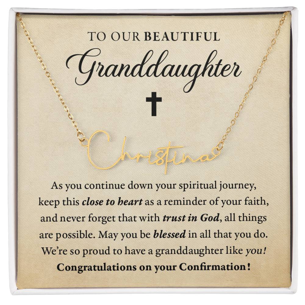 Religious - Confirmation - Blessed in all you do - Our Granddaughter - SignedName