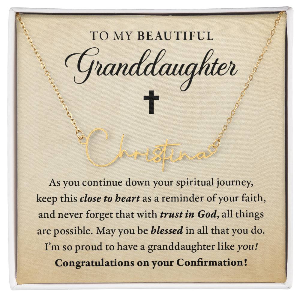 Religious - Confirmation - Blessed in all you do - My Granddaughter - SignedName