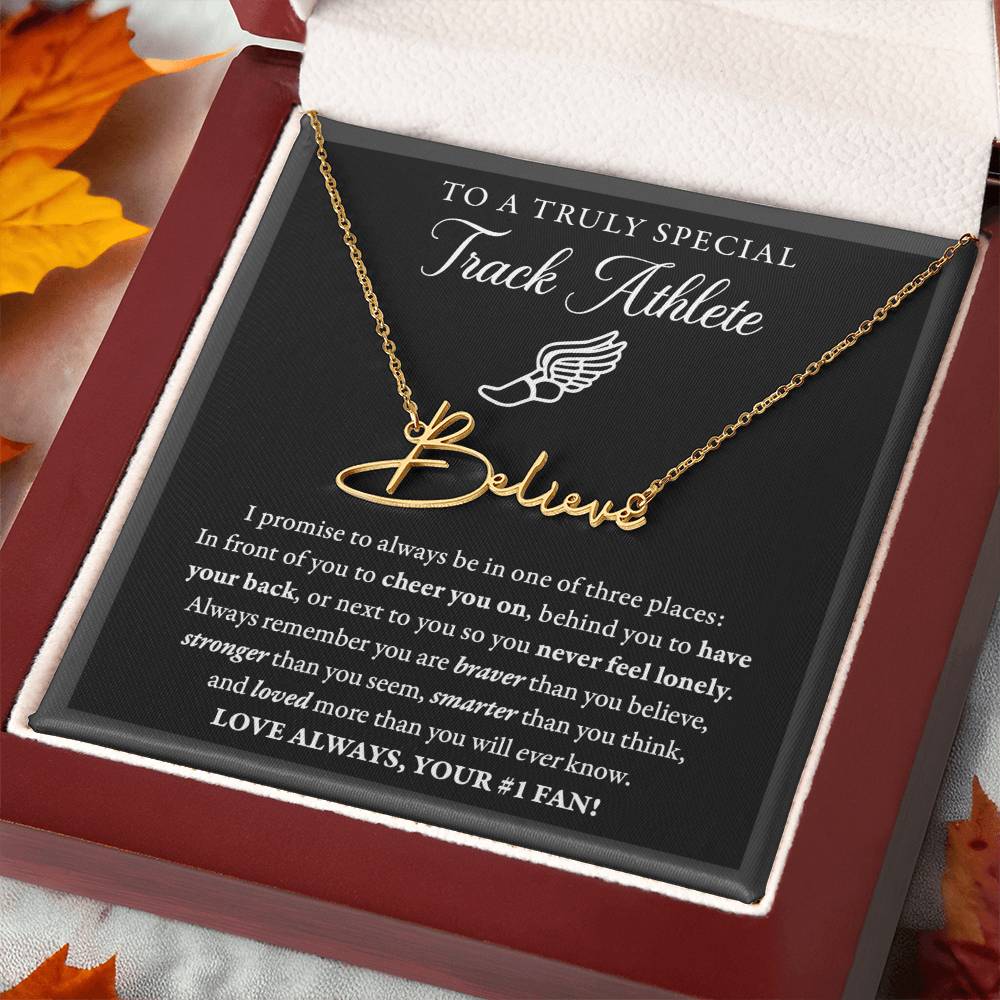 3 places Braver - Signed Name Necklace - Track