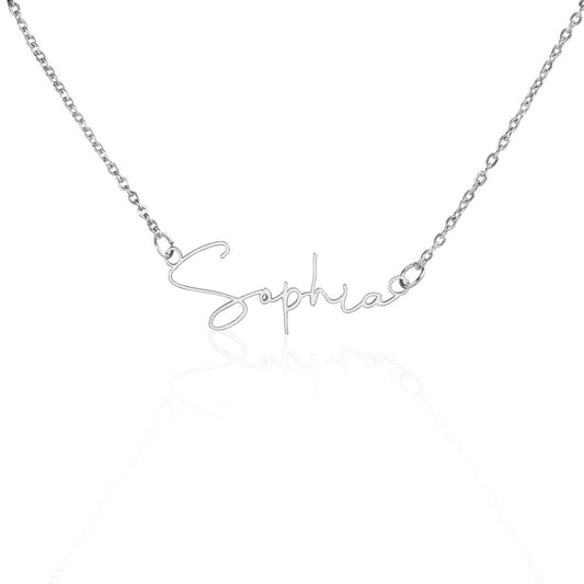 Signed Name Necklace