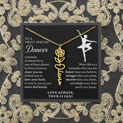 Dance - 3 places Braver - Flower Name Necklace
