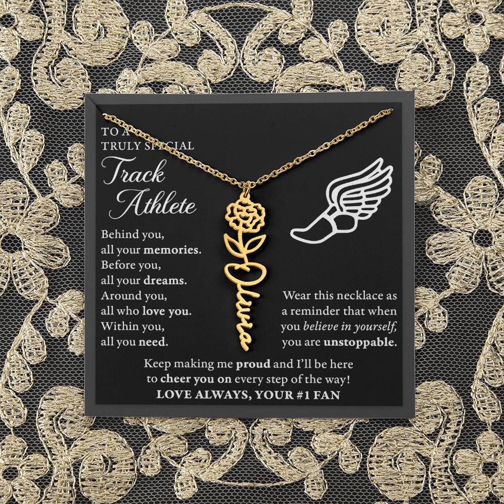 Track - Behind Unstoppable - Flower Name Necklace