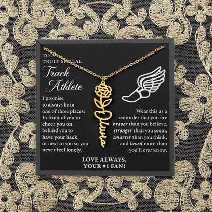 Track - 3 places Braver - Flower Name Necklace