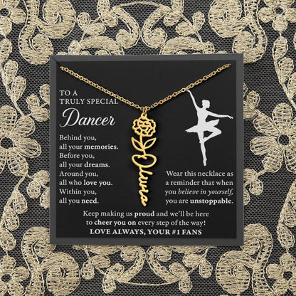 Dance - Behind Unstoppable Plural - Flower Name Necklace