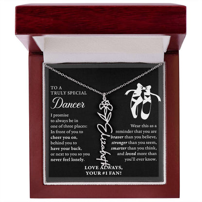 Dance - 3 places Braver B - Flower Name Necklace