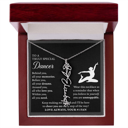 Dance C - Behind Unstoppable - Flower Name Necklace