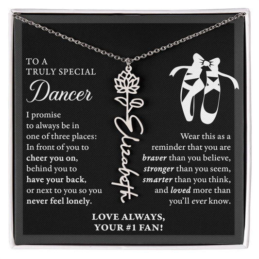 Dance - 3 places Braver B - Flower Name Necklace