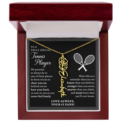 Tennis - 3 places Braver Plural - Flower Name Necklace