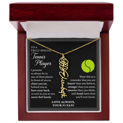 Tennis B - 3 places Braver - Flower Name Necklace
