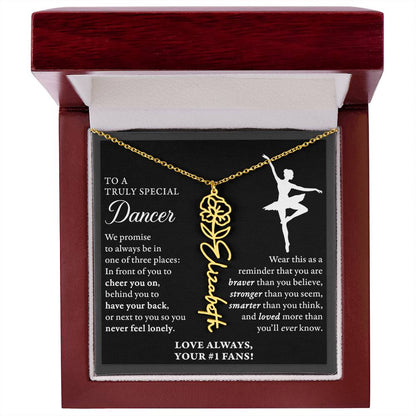 Dance - 3 places Braver Plural - Flower Name Necklace