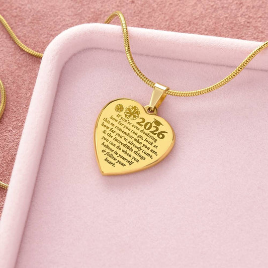Follow your heart - Engraved Necklace - Cheer 2026