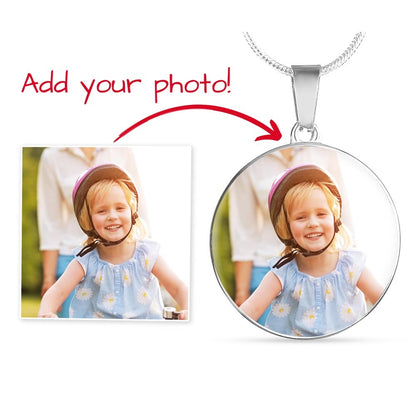 Photo Upload Circle Necklace