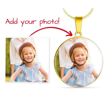 Photo Upload Circle Necklace