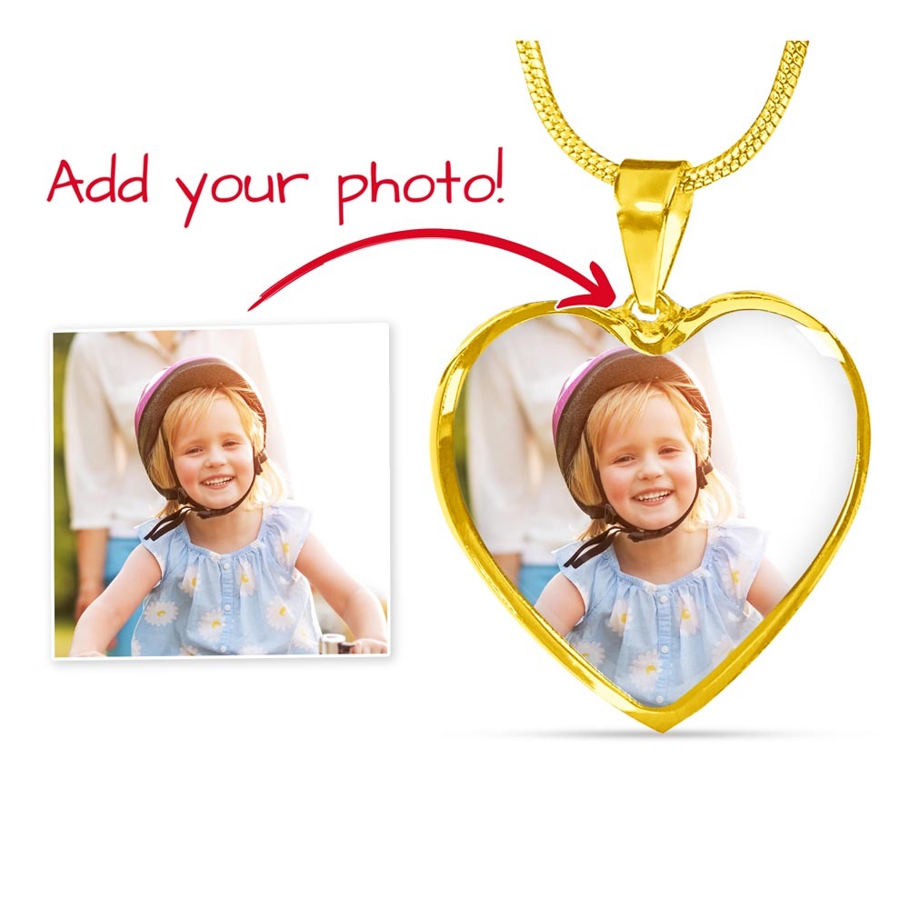 Photo Upload Heart Necklace