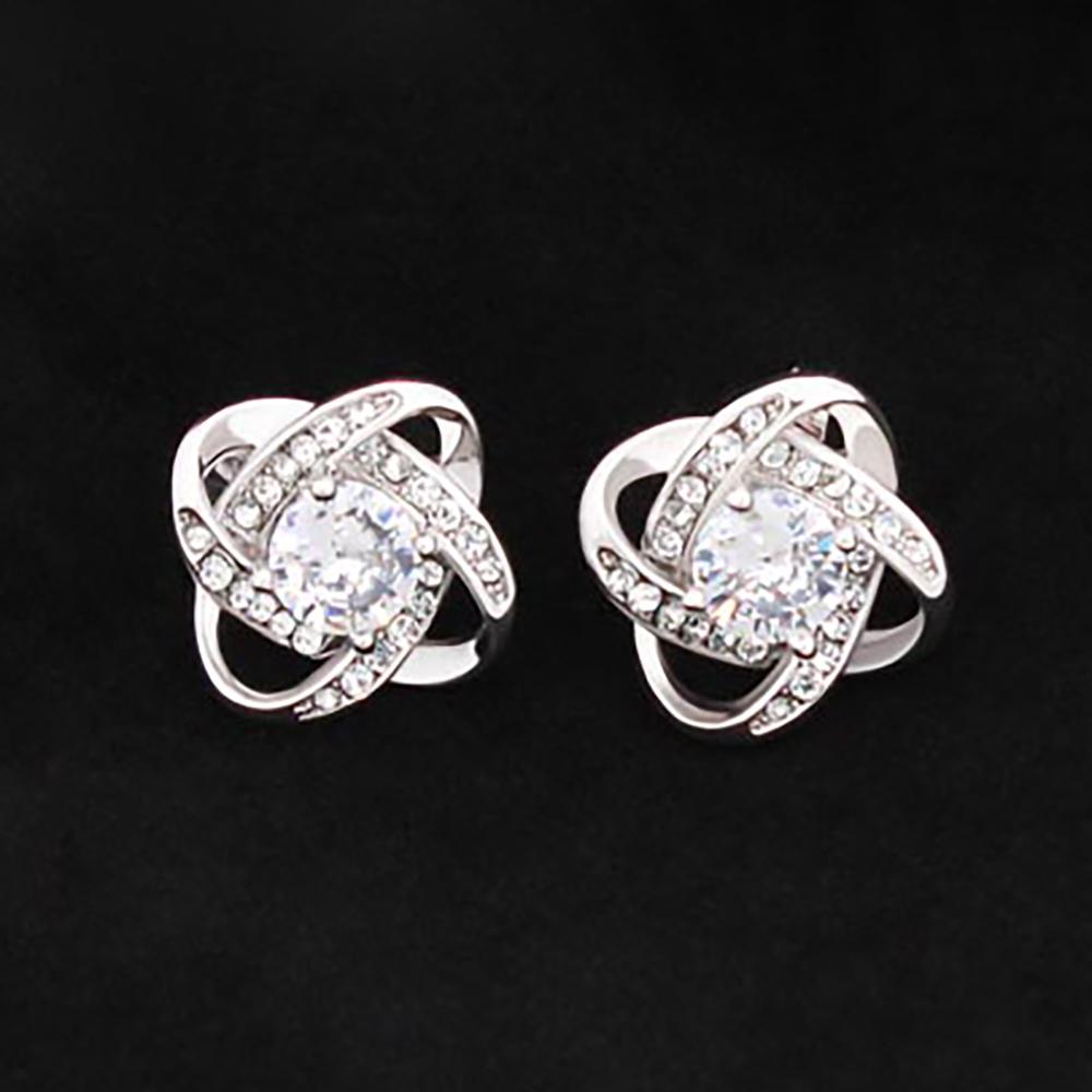 Love Knot Stud Earrings Jewelry ShineOn Fulfillment 